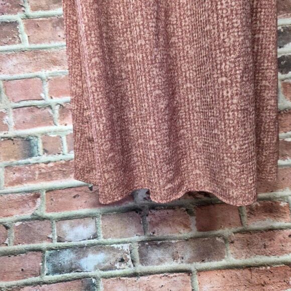 Universal Thread Midi Dress Small Mauve Ruffle Neck Cinch Waist Adjustable Strap - Picture 5 of 7